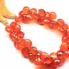 Natural Salamander Orange Micro Faceted Chalcedony Heart beads Strand Length is 4 Inches & Sizes from 10mm to 11mm approx. 